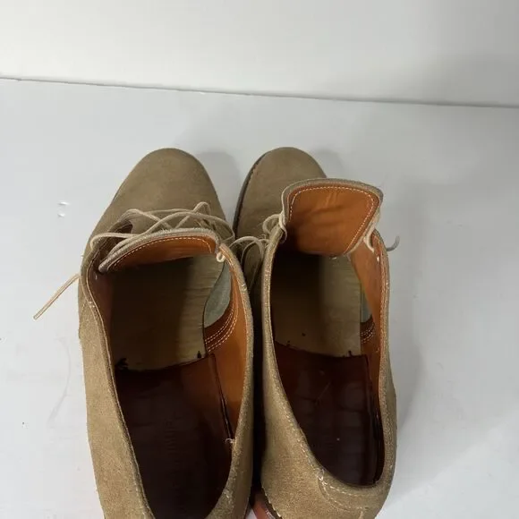 BROOKS BROTHERS Solid Beige Suede Mens Size 11 Dress Shoes